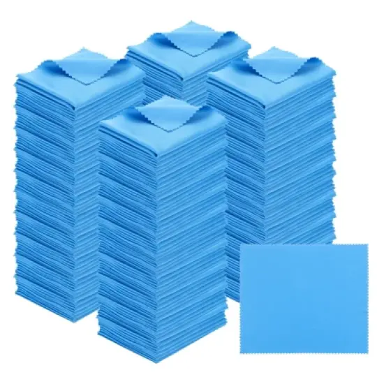 Unique Bargains Microfiber Soft Lightweight Dirt-resistant Cleaning Cloth for Eyeglass 200 Pcs image {4}