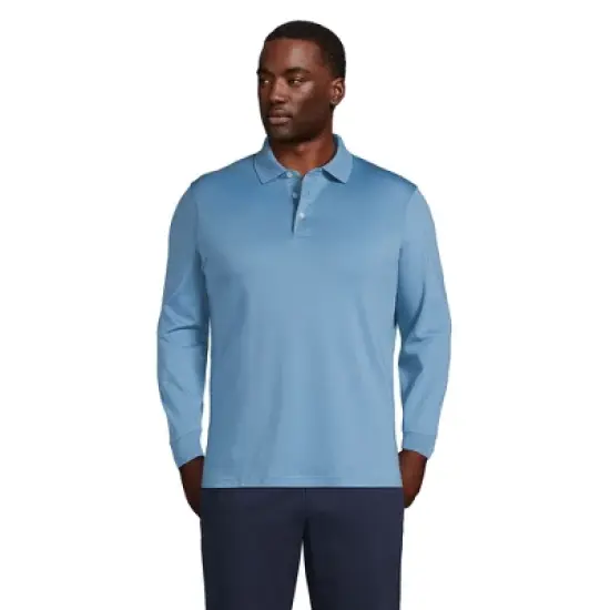 Lands' End Men's Long Sleeve Super Soft Supima Polo Shirt image {14}