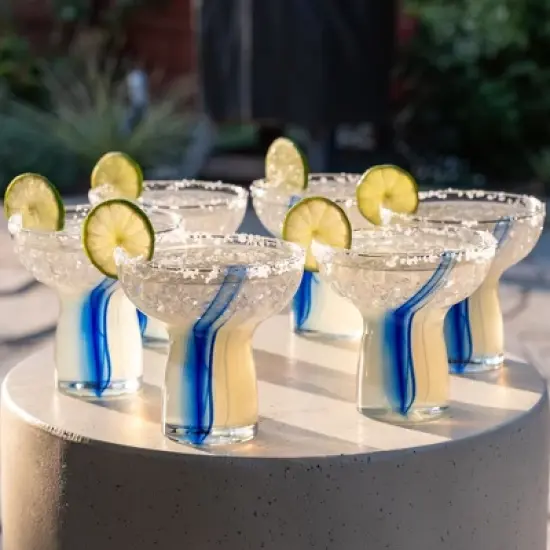 Libbey Blue Ribbon Stemless Margarita Glasses, 10.25 ounce, Set of 6 image {1}