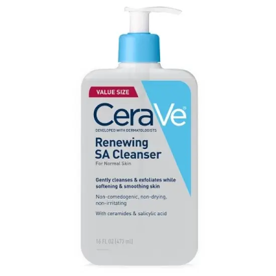 CeraVe SA Face Wash Salicylic Acid Cleanser with Hyaluronic Acid and Niacinamide image {12}