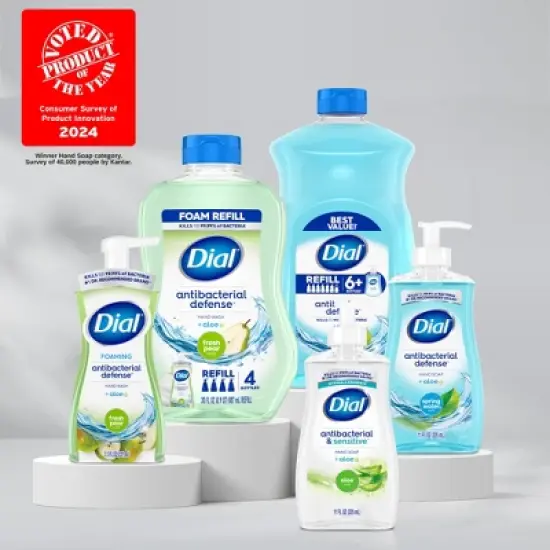 Dial Foaming Antibacterial Sensitive Hand Wash - Aloe - 10 fl oz image {3}