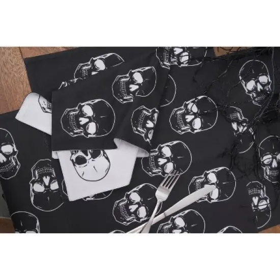 C&F Home Skeleton Skulls Pattern Halloween Reversible Decorative Table Runner 14" x 72" image {6}