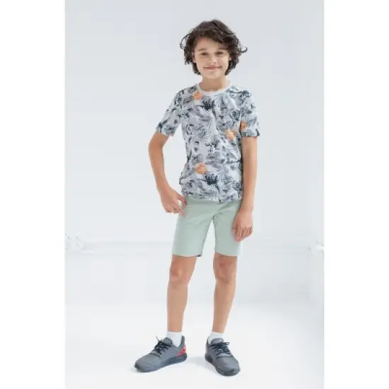 Jurassic World Jurassic Park Blue Boys T-Shirt and Shorts Outfit Set Toddler to Big Kid image {3}