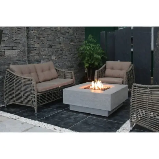 Manhattan  36" Outdoor Fire Pit Propane Table Backyard Patio Heater - Elementi image {1}