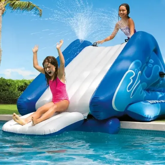 Intex Kool Splash Inflatable Pool Water Slide & Inflatable UFO Chair image {4}