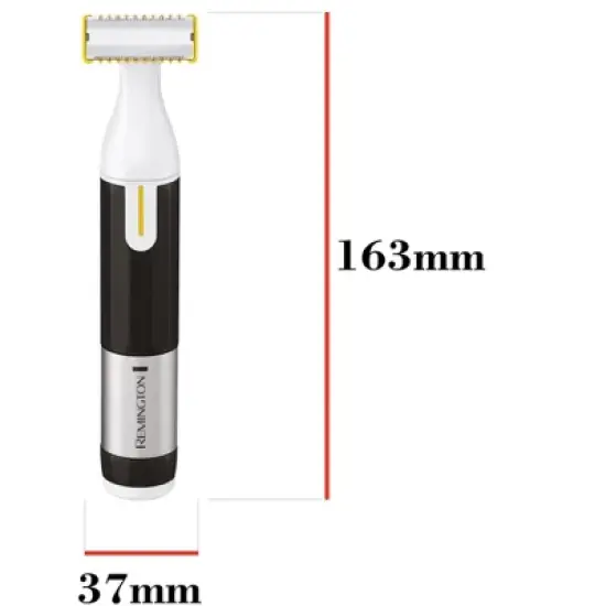 Remington Omniblade Face & Body Razor for Men, 100% Waterproof, Rechargeable, Removable Head, 35mm Blade, 7 Attachments (Combs & Micro Trimmer) image {4}