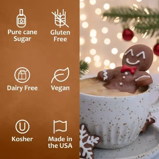 Syruvia Gingerbread Syrup - 25.4 fl oz. Premium Flavoring Syrup For Coffee image {3}