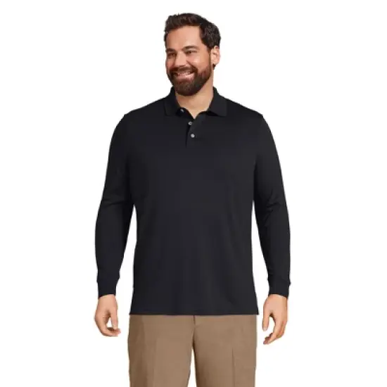 Lands' End Men's Long Sleeve Super Soft Supima Polo Shirt image {4}