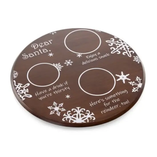 Toscana Dear Santa Round Serving Christmas Tray image {8}