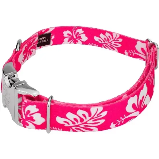 Country Brook Petz Premium Pink Hawaiian Dog Collar and Leash image {2}