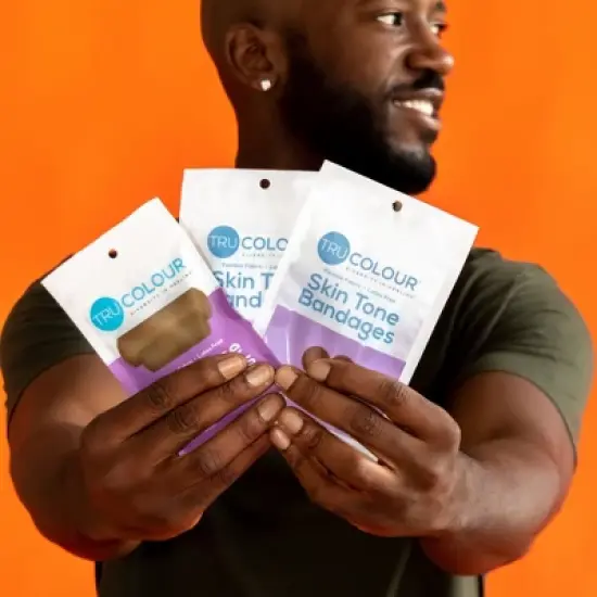 Tru-Colour Skin Tone Shade Adhesive Strips, Dark Brown image {2}