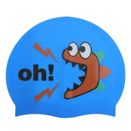 Unique Bargains Kid's Silicone Letter Swim Cap 1 Pc image {7}