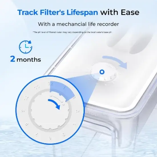 Waterdrop Slim Alkaline Water Filter Dispenser White (with 1 Filter) image {7}