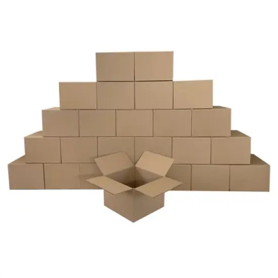 UOFFICE Pack of 25 Corrugated Boxes 14" x 14" x 9" Cardboard Shipping Boxes image {2}