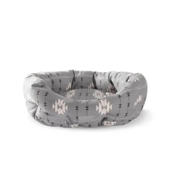 PetShop by Fringe Studio Geometric Round Cuddler Dog Bed - Gray image {9}