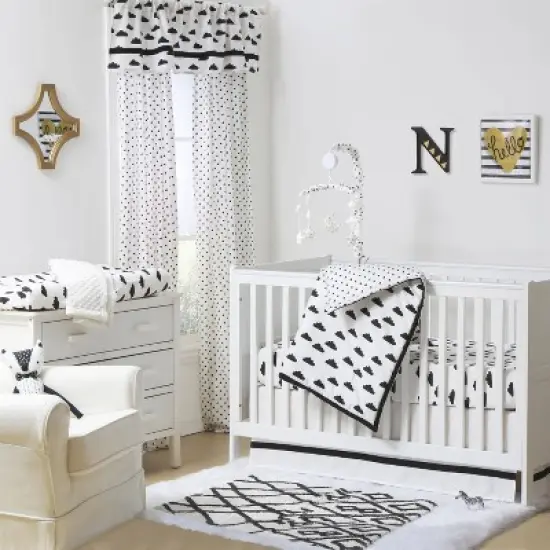 The Peanutshell Fitted Crib Sheet - Geometric Triangles image {2}