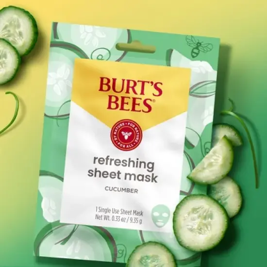 Burt's Bees Refreshing Face Sheet Mask - Cucumber image {2}