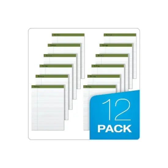 Earthwise by Ampad Recycled Writing Pad 8 1/2 x 11 3/4 White Dozen 20172 image {1}