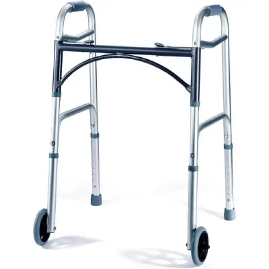 MedicalKingusa Walkers for Seniors - Folding Walker with Front Wheels, Adjustable Height, Lightweight Aluminum, Supports Up to 350 Pounds image {7}