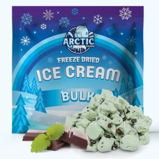 Arctic Farms Freeze Dried Ice Cream That Does Not Melt (Bits) (Mint Chip) image {5}