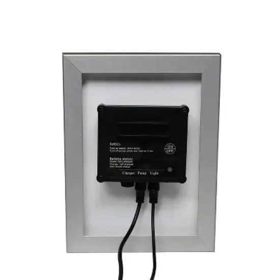 Sunnydaze Outdoor Solar Powered Rock Falls Water Fountain with Battery Backup, Submersible Pump, and LED Lights - 22" image {4}