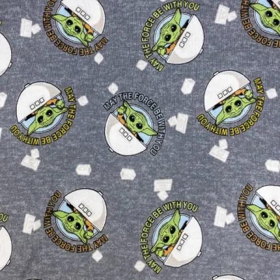 Boys' LEGO Star Wars: The Mandalorian 4pc Cotton Pajama Set - Heather Gray/Green/Back image {5}