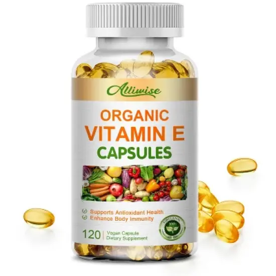 Alliwise Vitamin E Capsule, for Healthy Skin, Hair, Nails & Eye Health, 120ct image {7}