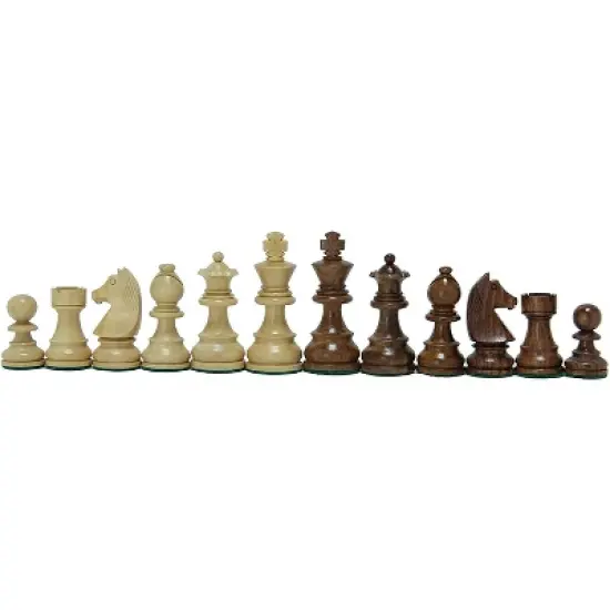 WE Games Magnetic Folding Chess & Checkers Set - Walnut Wood Finish - 8 inch for travel image {5}