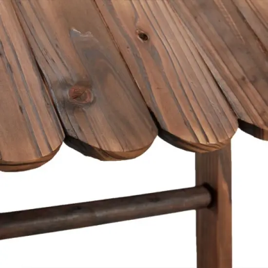 JOMEED Outdoor Decorative Rustic Farmhouse Wooden Wishing Well Water Fountain with Adjustable Flow Rate and 120 Volt Pump, Natural Carbonized Finish image {3}