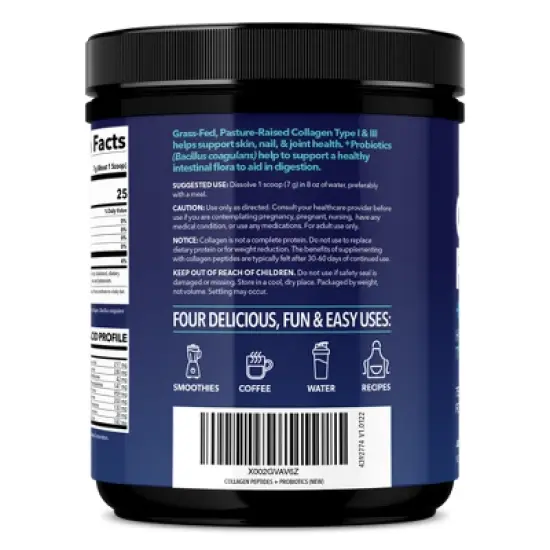 Collagen Powder + Probiotics, Havasu Nutrition, 210gm image {2}