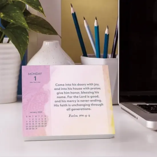 Trends International Inc. 2024 Daily Desk Calendar 4.25"x5" Bible image {8}