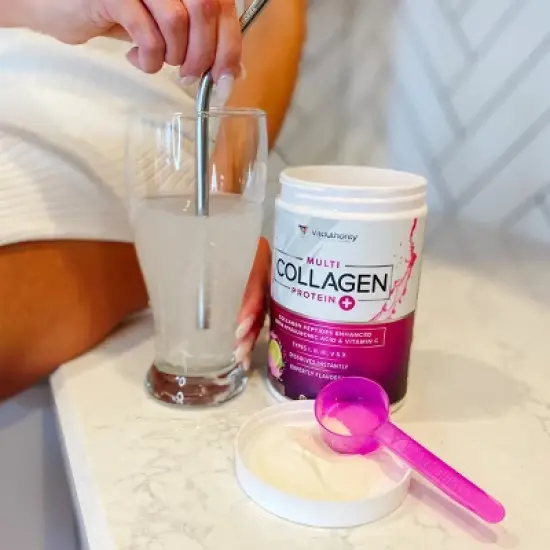 Multi Collagen Protein Plus, Pink Lemonade, Vitauthority, 30 Servings image {3}