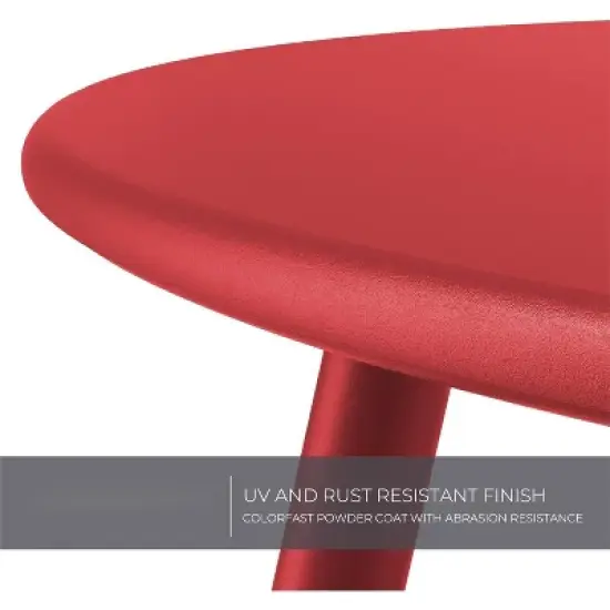 Senpuki Versatile Indoor & Outdoor End Table - 18" Round Side Table , UV & Rust Resistant Finish image {3}