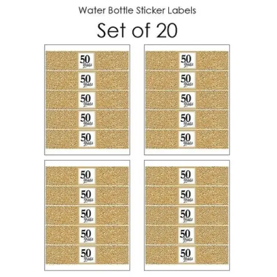 Big Dot of Happiness We Still Do - 50th Wedding Anniversary - Anniversary Party Water Bottle Sticker Labels - Set of 20 image {2}