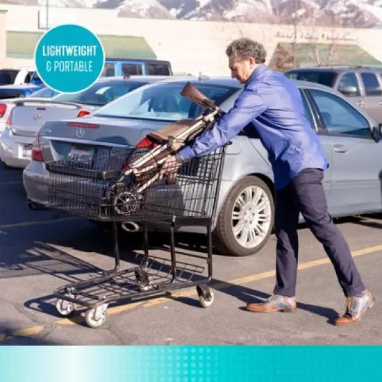 Signature Life Elite Travel Rollator, Lightweight 4-Wheel Folding Walker with Seat image {2}