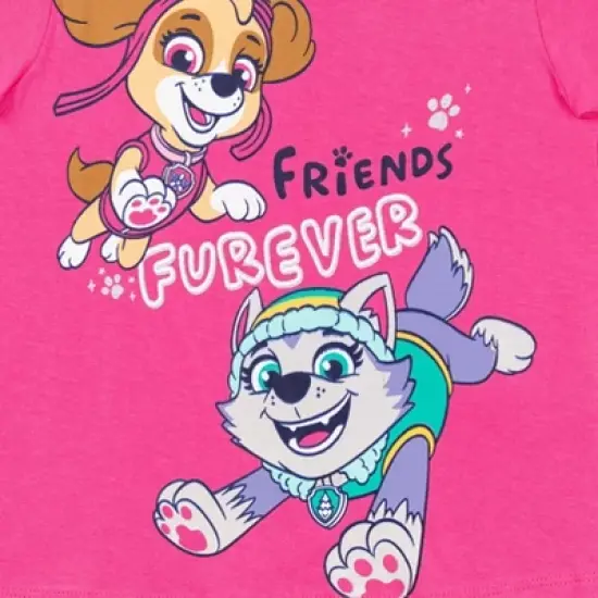 Nickelodeon Paw Patrol Chase Rubble Skye Everest Marshall 2 Pack Graphic T-Shirts Navy Blue / Pink  image {3}