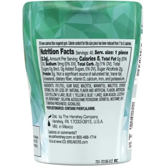 Ice Breakers Ice Cubes Wintergreen Sugar Free Gum - 40ct image {3}