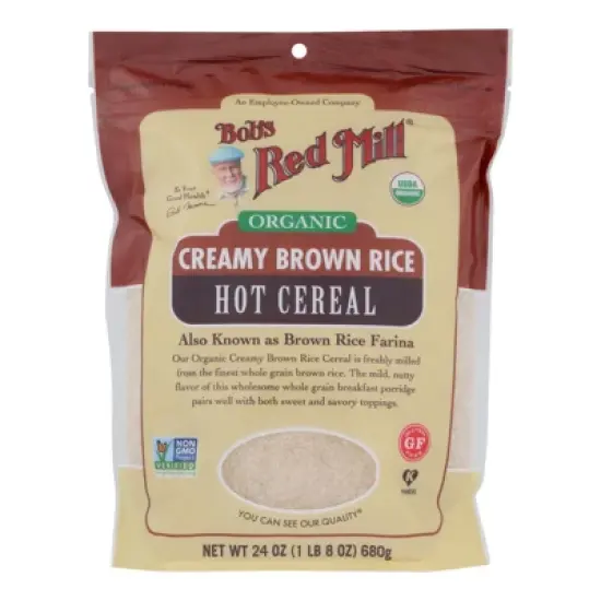 Bob's Red Mill Organic Creamy Brown Rice Hot Cereal - Case of 4/24 oz image {1}