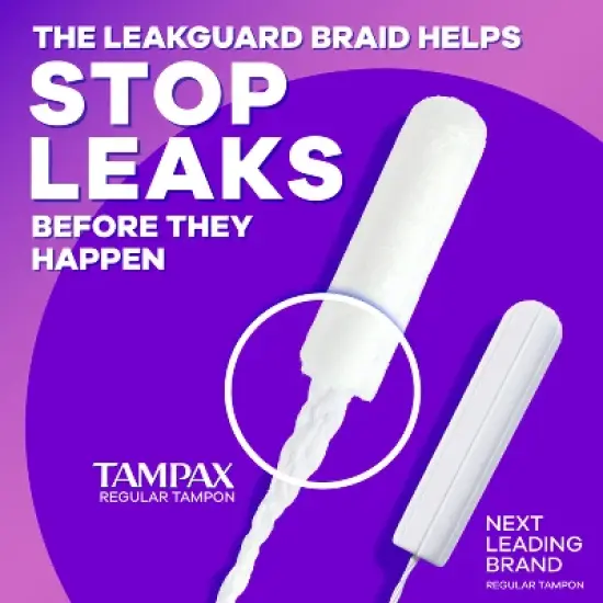 Tampax Radiant Duo-Pack Light/Regular Absorbency Unscented Tampons - 26ct image {2}