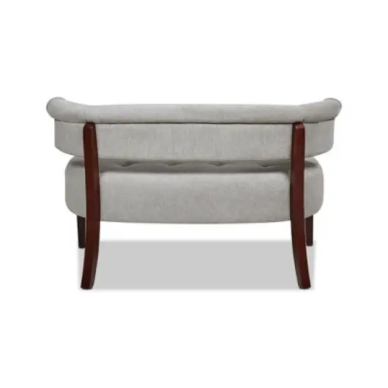 Jennifer Taylor Home Jared Roll Arm Tufted Bench Settee image {3}