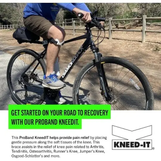 ProBand KneedIT &ndash; Compression Band for Knee Pain Relief &ndash; Helps Relieve Pain & Swelling &ndash; For Arthritis, Tendinitis, Osteoarthritis & More &ndash; One Size image {1}