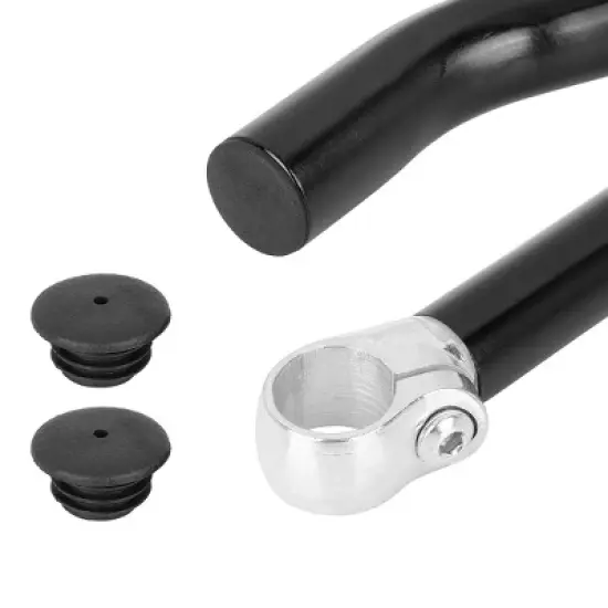 Unique Bargains Pair Bike Bicycle Handlebar End Grip with Bar Ends Plug Black for a 7/8" Handlebar image {7}