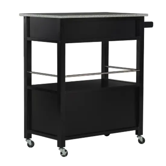 Cameron Kitchen Cart with Granite Top - Linon image {5}