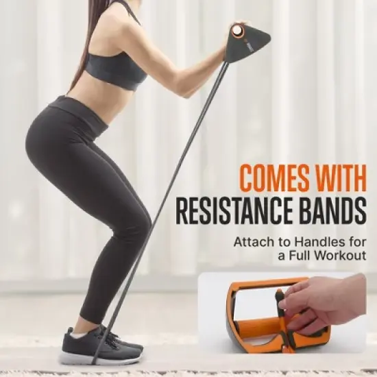 SQUATZ Multi-Function Push-Up Rack - Sturdy Handles with Elastic Resistance Bands - Ideal for Home Gym Workouts image {2}