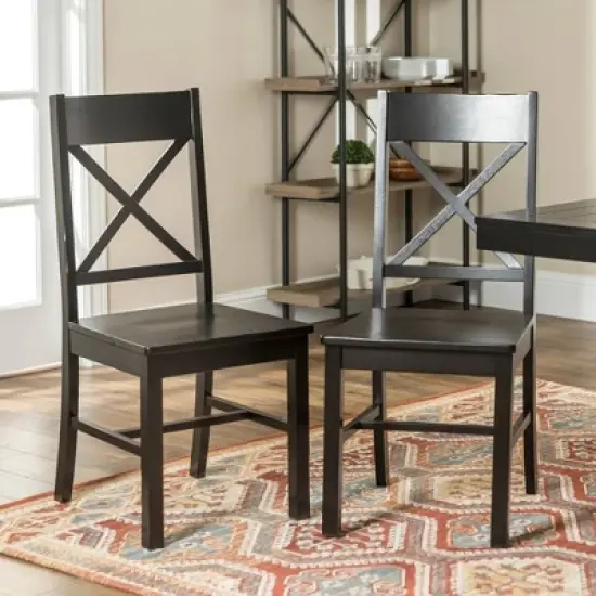 Set of 2 Traditional Distressed Wood Dining Chairs - Saracina Home image {5}