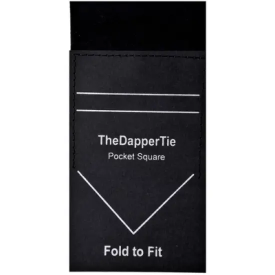 TheDapperTie - Men's Cotton Textured Flat Pre Folded Pocket Square on Card image {5}