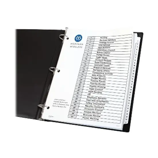 Avery Pre-Printed 31-Tab Numeric Dividers Customizable 11827 image {4}