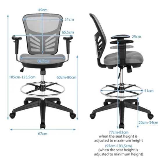 Tangkula Ergonomic Office Chair w/Retractable Footrest High Back Reclining Executive Chair w/Adjustable Headrest image {9}