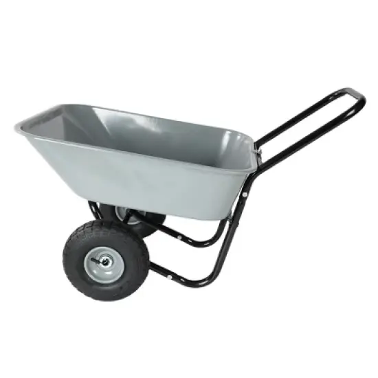 HANPURE Two-wheeled cart, garden cart, 10-inch pneumatic wheels(gray) image {9}