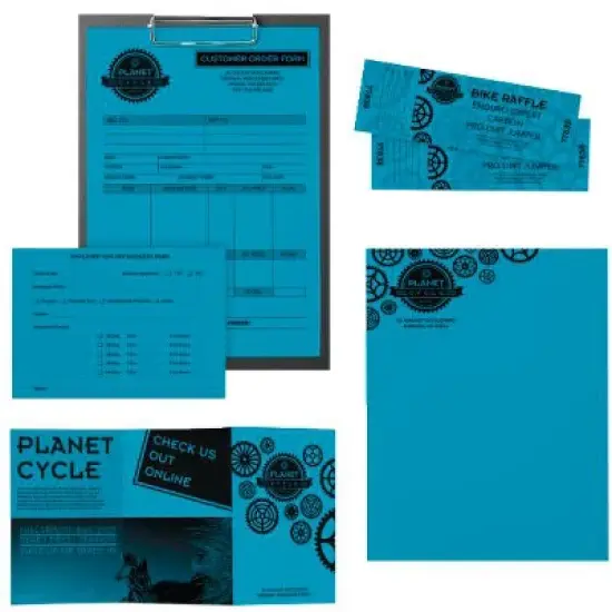Exact Color Copy Paper, 8-1/2 x 11 Inches, 20 lb, Bright Blue, 500 Sheets image {1}